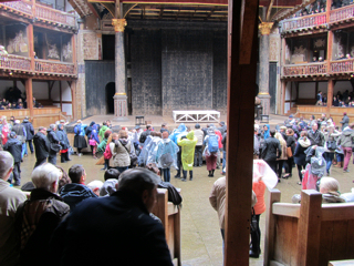 The awning over the yard for Titus Andronicus - Shakespeare's Globe 2013